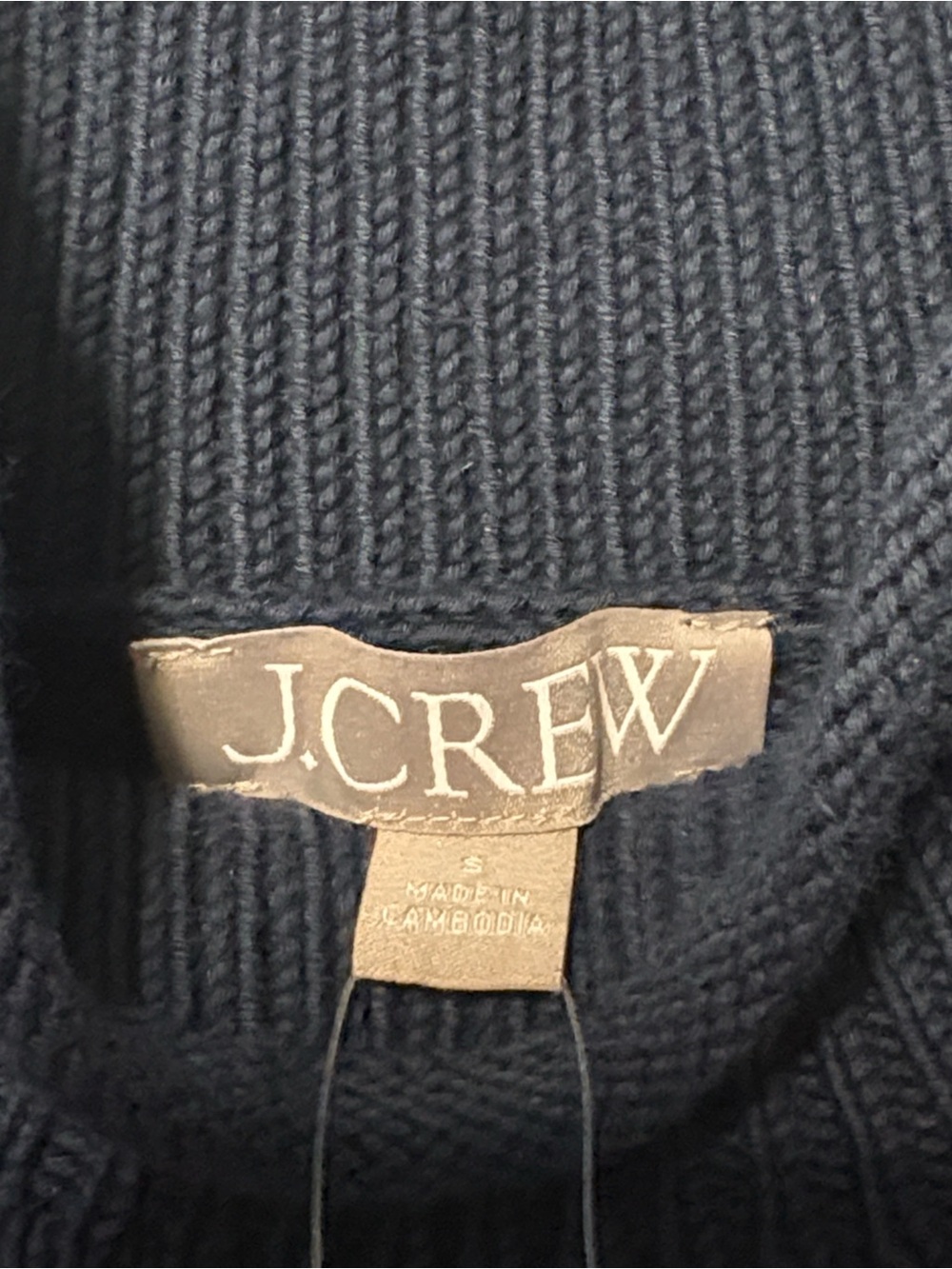J. Crew New Heritage Rollneck Sweater in Stripe Size S Navy White Nautical NWT - Picture 5 of 8